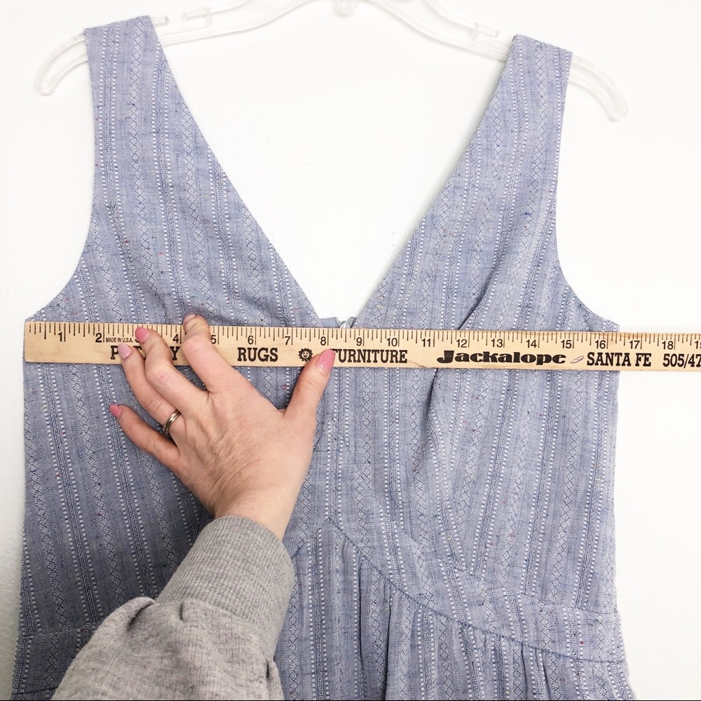 Color Block Blue Stripe Sleeveless V-Neck Mini Dress Women’s Size Small NWT - Picture 12 of 15
